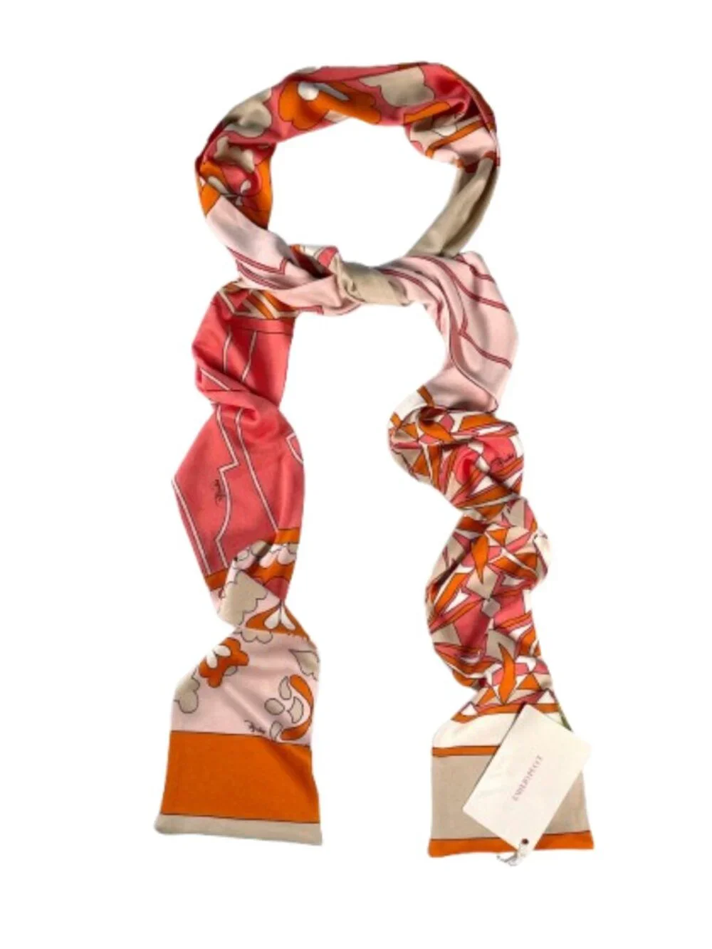 Emilio Pucci Skinny Silk Jersey Scarf NWT